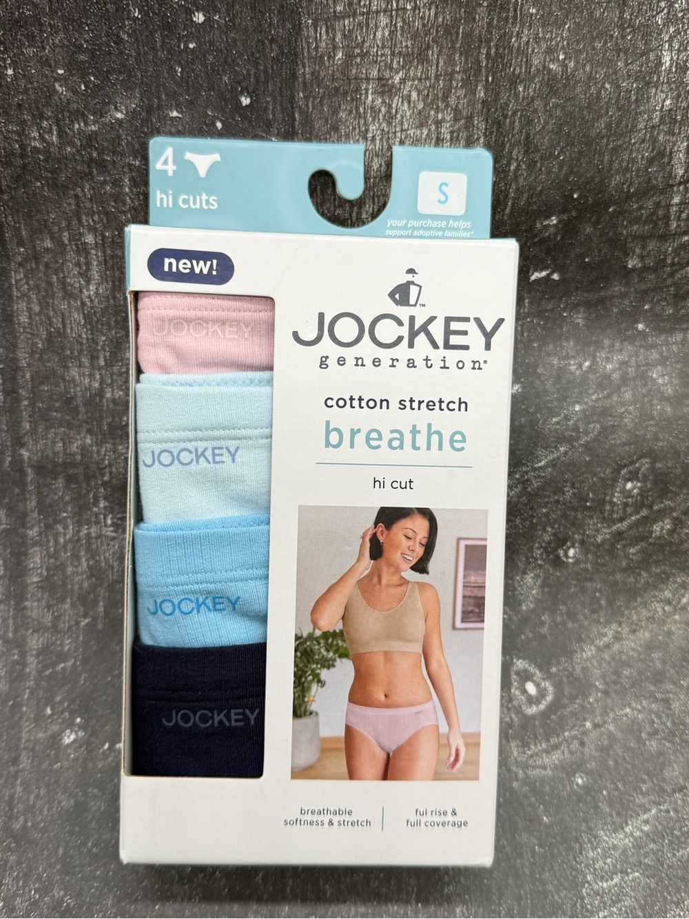 Jockey Cotton Stretch Breathe Hi Cut Panties - 4 pack